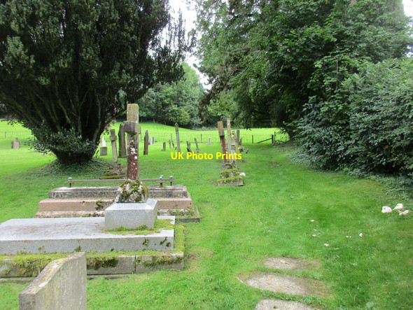 Photo 6"x4" Footpath through the graveyard, Bramdean Hinton Ampner c2017