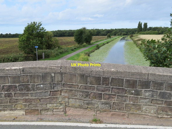 Photo 6"x4" Melling Stone Bridge and a bench mark Maghull c2017