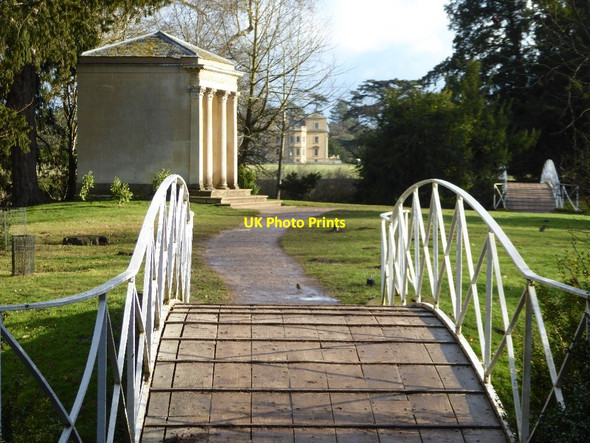 Photo 6"x4" Bridges and Island Temple, Croome Park High Green\/SO8745 c2018