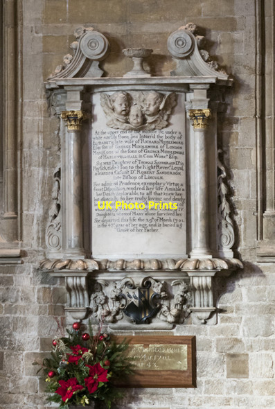 Photo 6"x4" St Wulfram, Grantham - Wall monument Grantham c2017