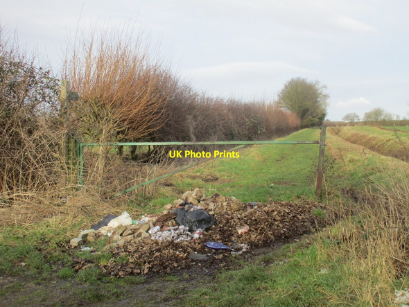 Photo 6"x4" Fly-tipping on Waithe Lane Brigsley c2018