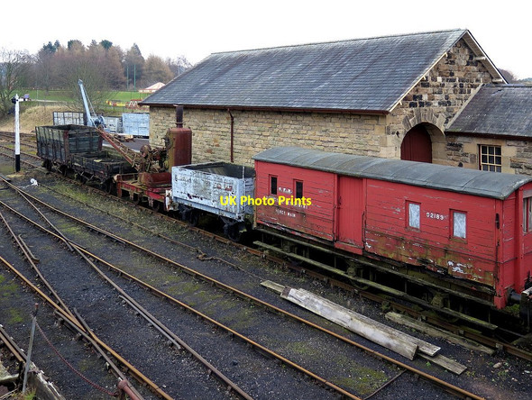 Photo 6"x4" Beamish Town Railway, goods yard storage siding Stanley\/NZ1952 c2018