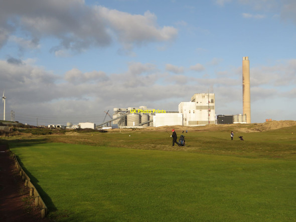 Photo 6"x4" Golf course and power station Newbiggin-by-the-Sea c2018
