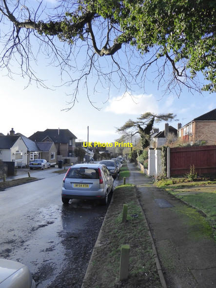 Photo 6"x4" Langley Vale: Rosebery Road after rain Langley Vale c2018