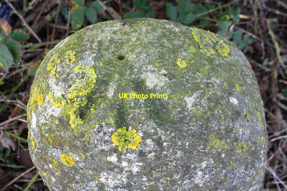 Photo 6"x4" Benchmark on top of milestone beside Woodstock Road Kidlington c2018