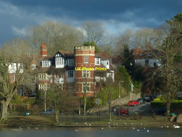 Photo 6"x4" Large house overlooking Roath Park lake Roath Park c2018