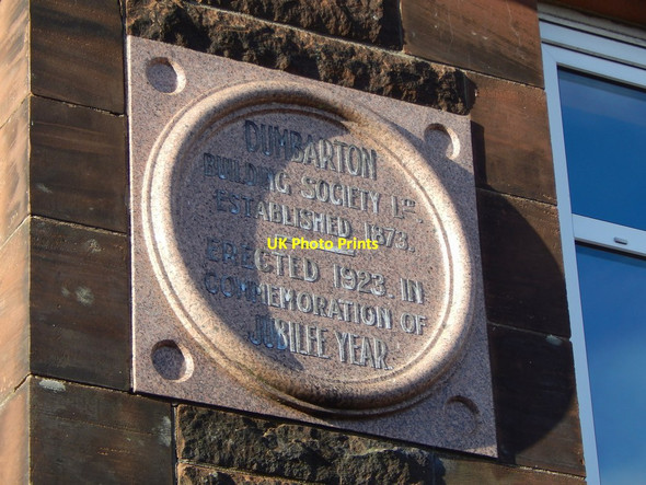 Photo 6"x4" Dumbarton Building Society stone in Silverton Avenue Dumbarton c2018