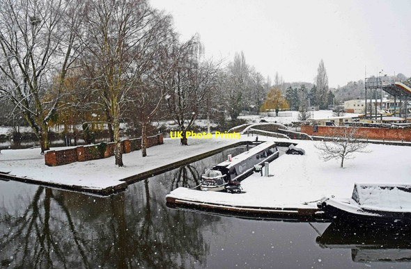 Photo 6"x4" The Lower Basin in winter, Stourport-on-Severn Stourport-on-Severn c2017