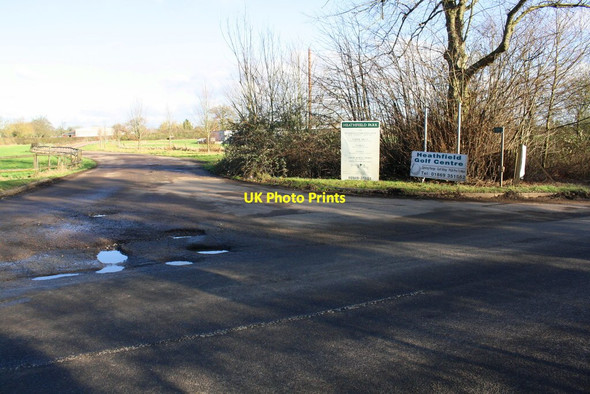 Photo 6"x4" Road and footpath to Heathfield from B4027 Heathfield Village c2018