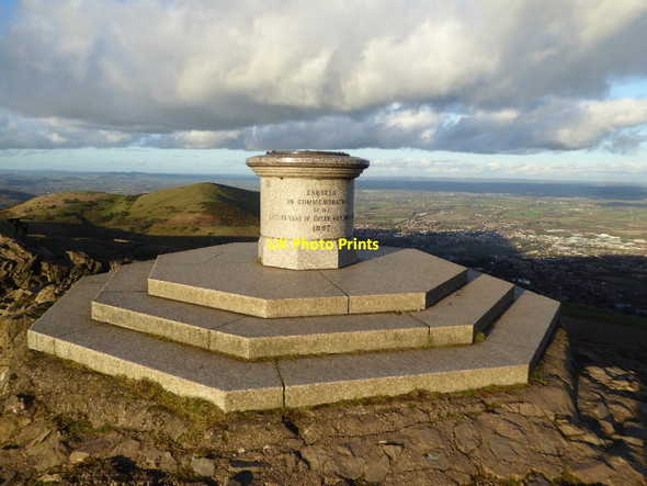Photo 6"x4" Toposcope on the Worcestershire Beacon Great Malvern c2018