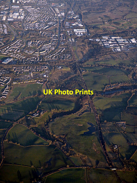 Photo 6"x4" Cumbernauld from the air Dalshannon c2017