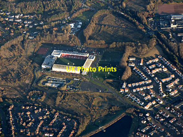 Photo 6"x4" Broadwood Stadium from the air Blackwood\/NS7274 c2017