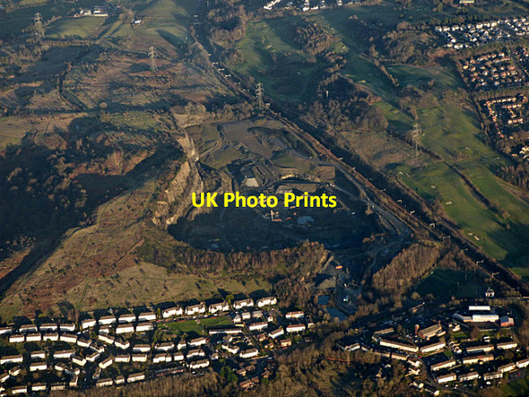Photo 6"x4" Croy Quarry from the air Blackwood\/NS7274 c2017