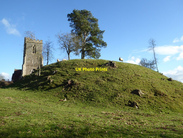 Photo 6"x4" Motte and tower of Staunton on Arrow church Staunton on Arrow c2018