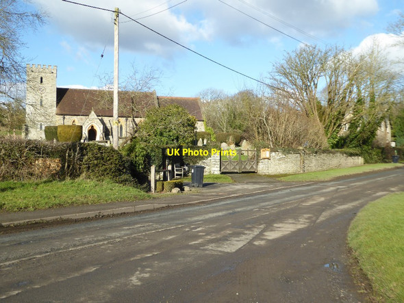 Photo 6"x4" The B4355 passing Titley church Burcher c2018