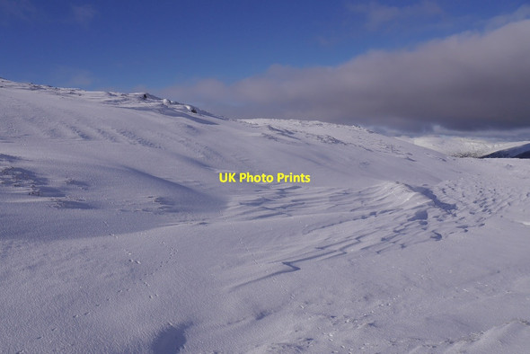 Photo 6"x4" Snow filled reentrant on Stonefield Hill Allt Coire Chultrain c2018