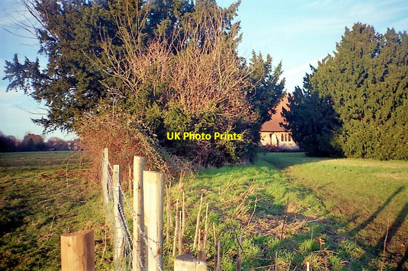 Photo 6"x4" Beenham Church Beenham Stocks c2000