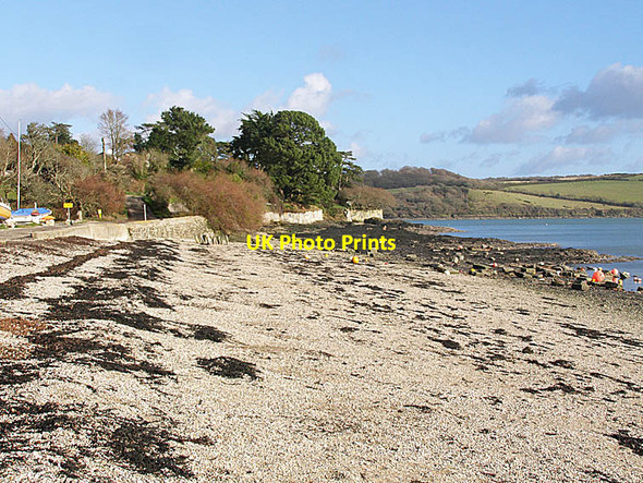 Photo 6"x4" Loe Beach, Feock, on a bright winter's day Feock c2018