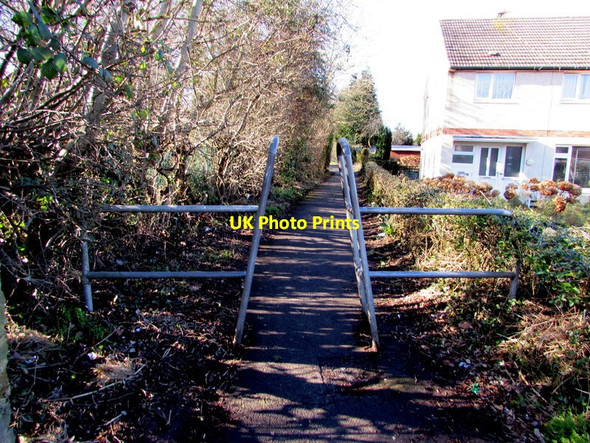 Photo 6"x4" Inwardly sloping metal barrier opposite Monnow Way, Bettws, Newport Newport\/Casnewydd c2018
