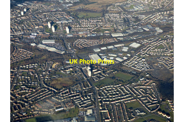 Photo 6"x4" Whifflet from the air Coatbridge c2018
