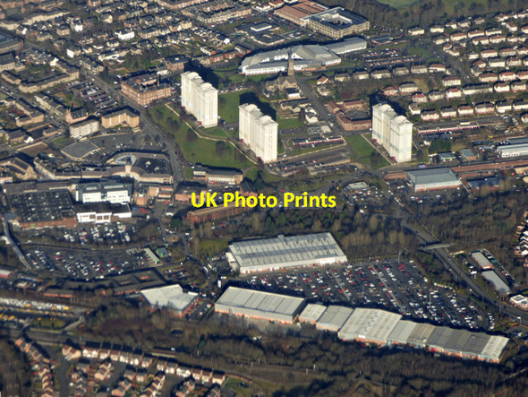 Photo 6"x4" Coatbridge from the air Coatbridge c2018