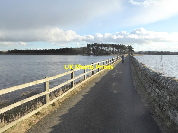 Photo 6"x4" Causeway separating the two reservoirs at Hallington Colwell\/NY9575 c2018 P1