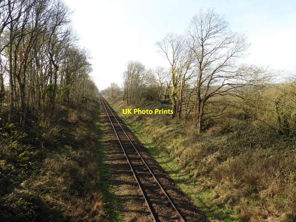 Photo 6"x4" Railway Line to Exeter Buckerell c2018