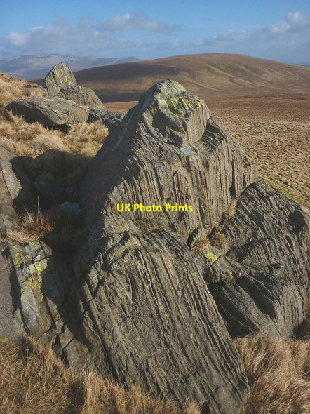 Photo 6"x4" Striated outcrops, Point 457m Woodend\/SD1696 c2018