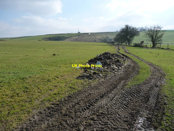 Photo 6"x4" Tractor tracks on Windy Hill Greystonegill c2018