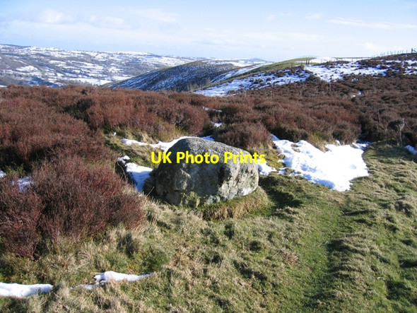 Photo 6"x4" Garreg Lwyd\/Grey Stone Gyrn\/SJ1658 c2007