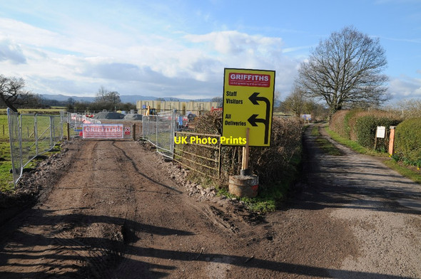 Photo 6"x4" Site entrance for roadworks on the A4104 Holly Green\/SO8641 c2018