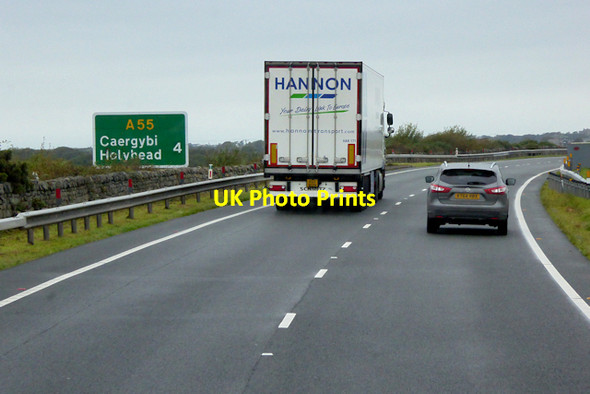 Photo 6"x4" North Wales Expressway, 4 Miles to Holyhead Caergeiliog c2017