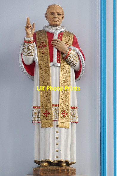 Photo 6"x4" St Pius X, St Charles Square - Statue - St Pius X Kensal Town c2018
