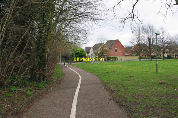 Photo 6"x4" Footpath & cycleway to Edington Road, Witney, Oxon Witney c2018