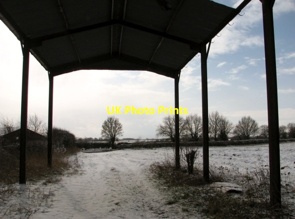 Photo 6"x4" Permissive path leading through open barn Surlingham c2018