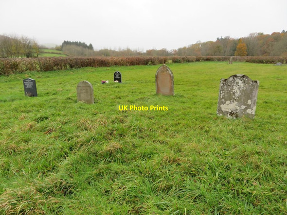 Photo 6"x4" Churchyard looking west Cilmery c2017