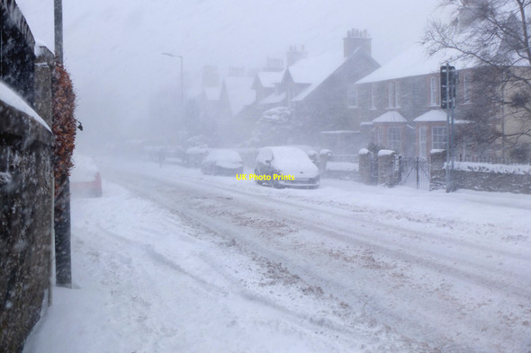 Photo 6"x4" Snow shower in Springhill Road, Peebles Peebles\/NT2540 c2018