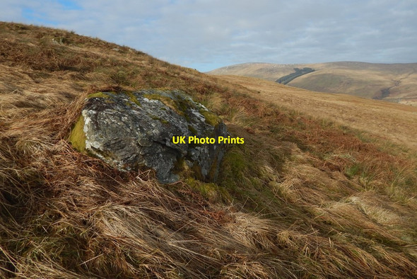 Photo 6"x4" Boulder on a slope Helensburgh c2018