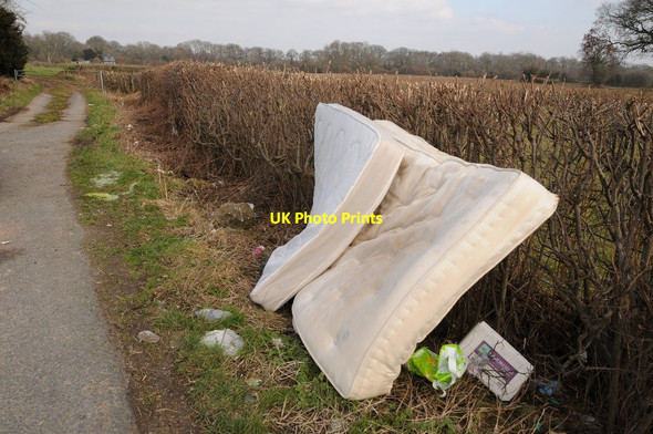 Photo 6"x4" Fly tipping beside the A4111 Field\/SO3050 c2018
