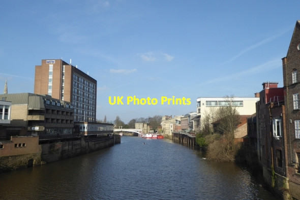 Photo 6"x4" Upstream from Ouse Bridge York\/SE5951 c2018