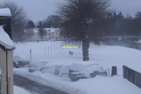 Photo 6"x4" Snow on Tweed Green, Peebles (2) Peebles\/NT2540 c2018