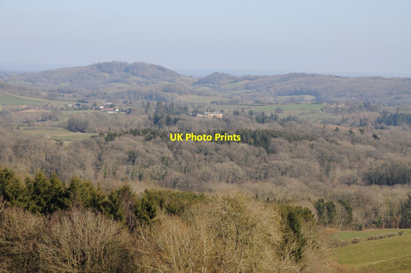Photo 6"x4" View to Whitbourne Hall and the Teme valley Bromyard Downs c2018