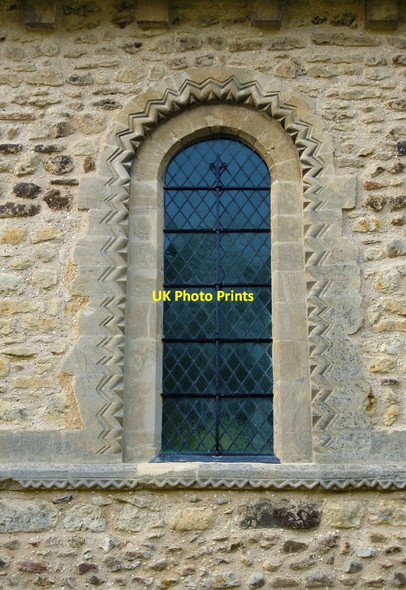 Photo 6"x4" Stewkley church: Norman window Stewkley c2013