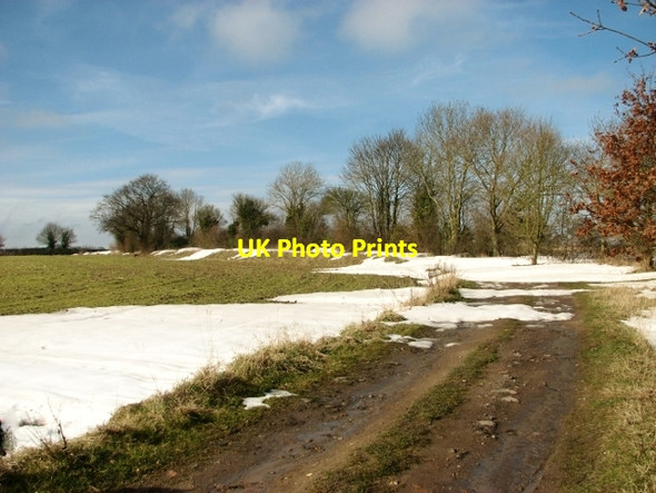 Photo 6"x4" Lingering snow Bramerton c2018