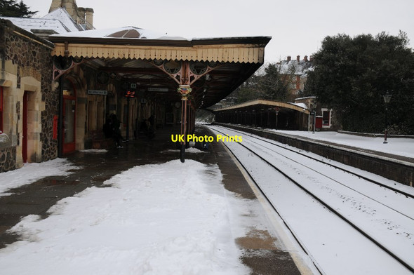 Photo 6"x4" Snow on the ground at Great Malvern Station Great Malvern c2018