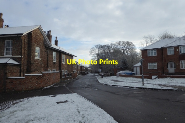 Photo 6"x4" Thief Lane in snow Heslington c2018