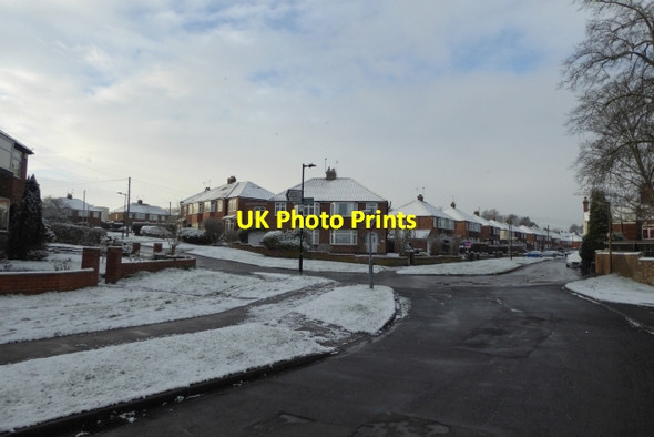 Photo 6"x4" Snow on Newland Park Drive Heslington c2018