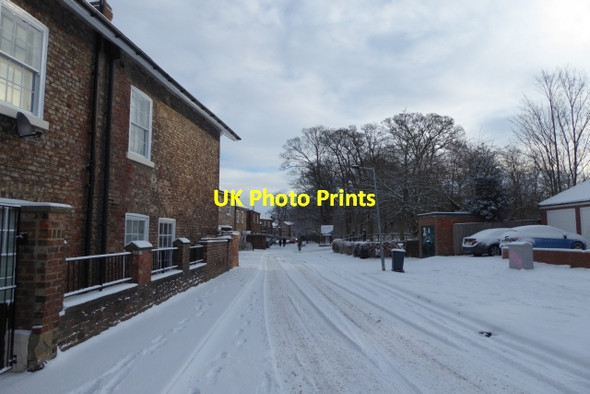 Photo 6"x4" Snow on Thief Lane Heslington c2018