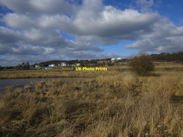 Photo 6"x4" Waste land and sewage works at Lundwood Ardsley c2018
