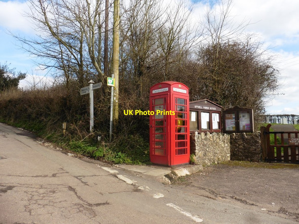 Photo 6"x4" Defibrillator at Offwell village crossroads Offwell c2018